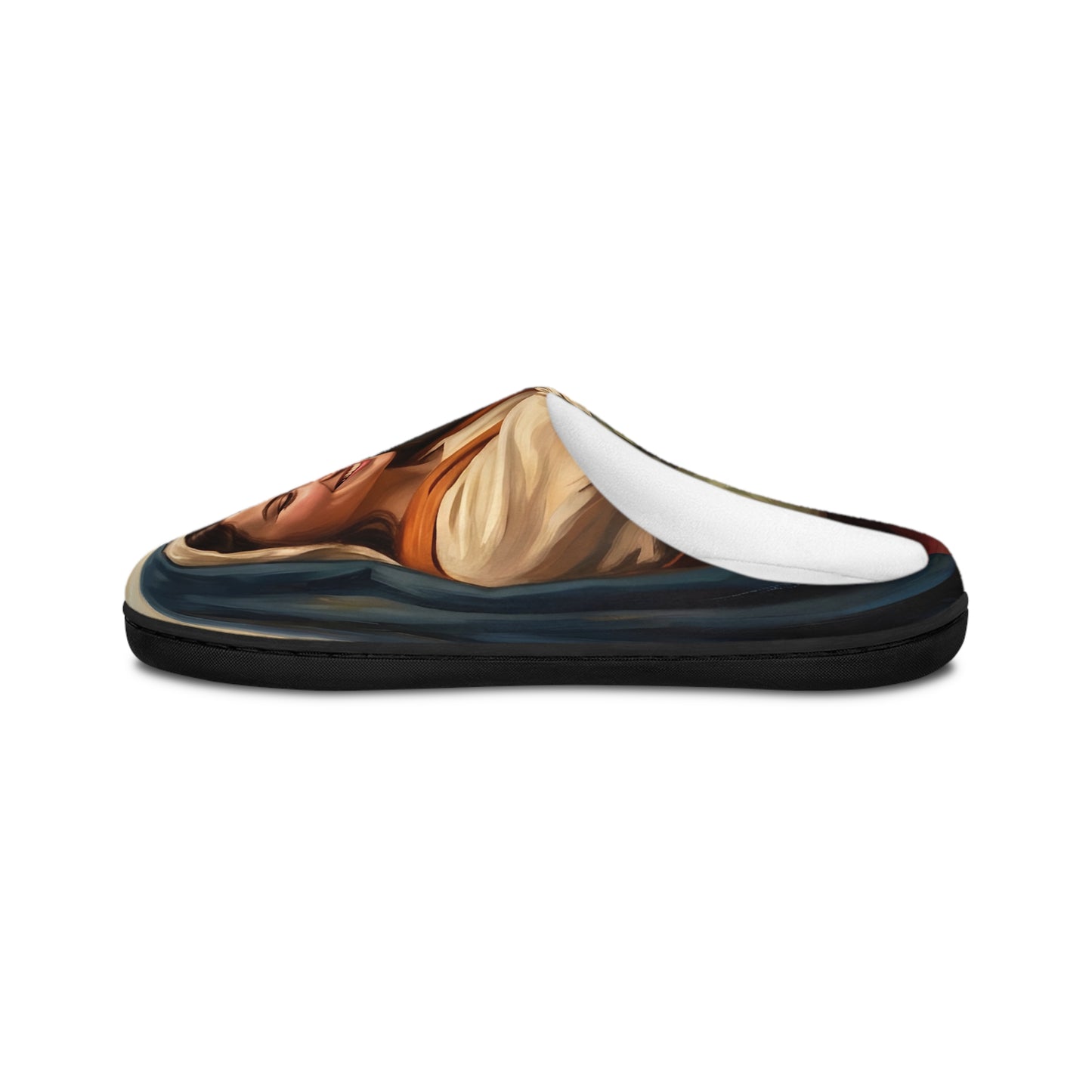 “Blessed Among Women - Mary and Elizabeth Embrace” - Indoor Slippers
