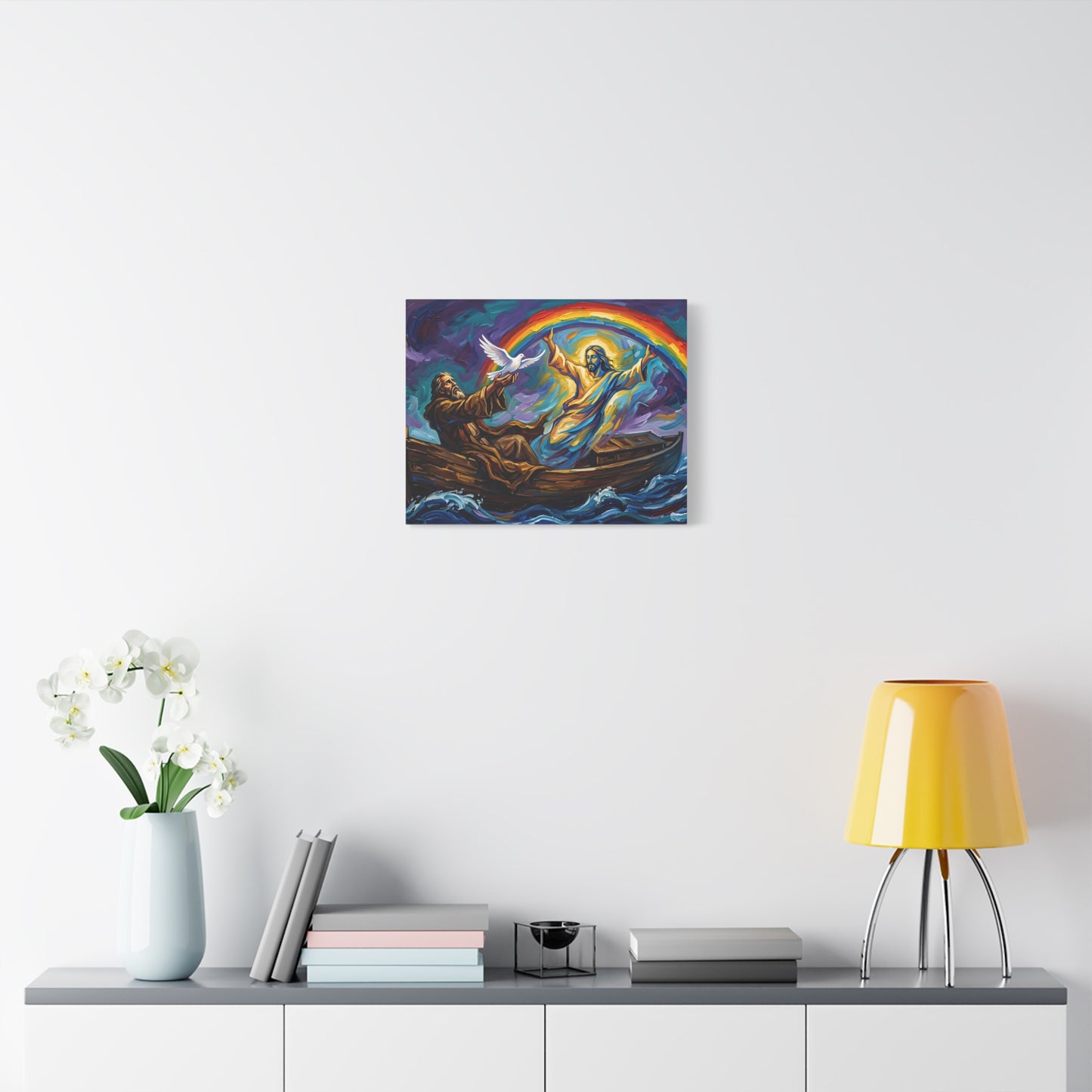 “Covenant of Hope - Noah Releases the Dove” - Canvas Art