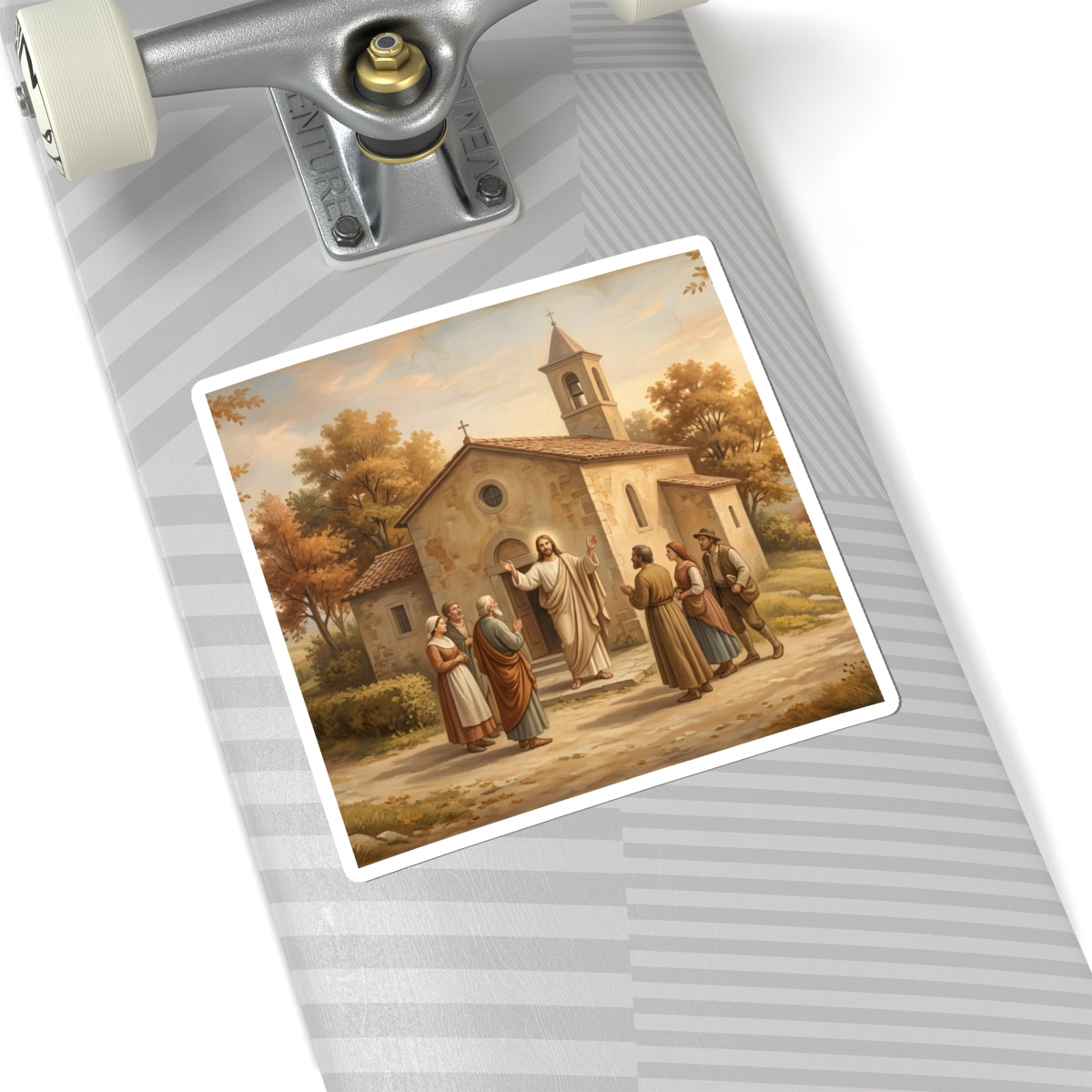 “Sanctuary in Serenity - Autumn's Golden Embrace” - Sticker