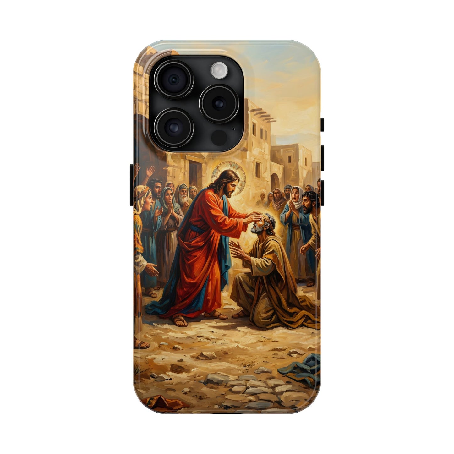 “He Opened My Eyes - Jesus Heals the Blind Man” - Phone Case