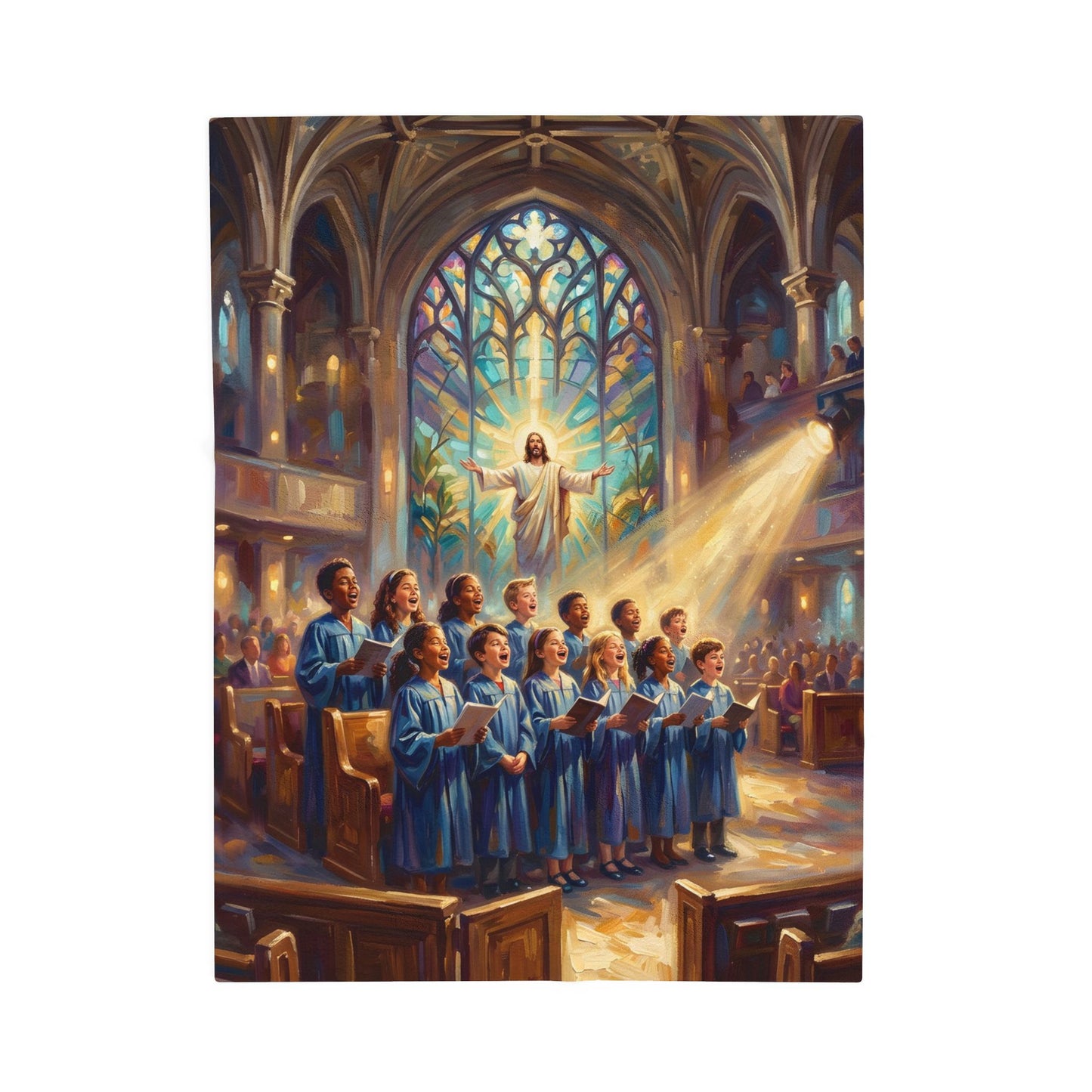 “Make a Joyful Noise - Children Sing Praise” - Plush Blanket