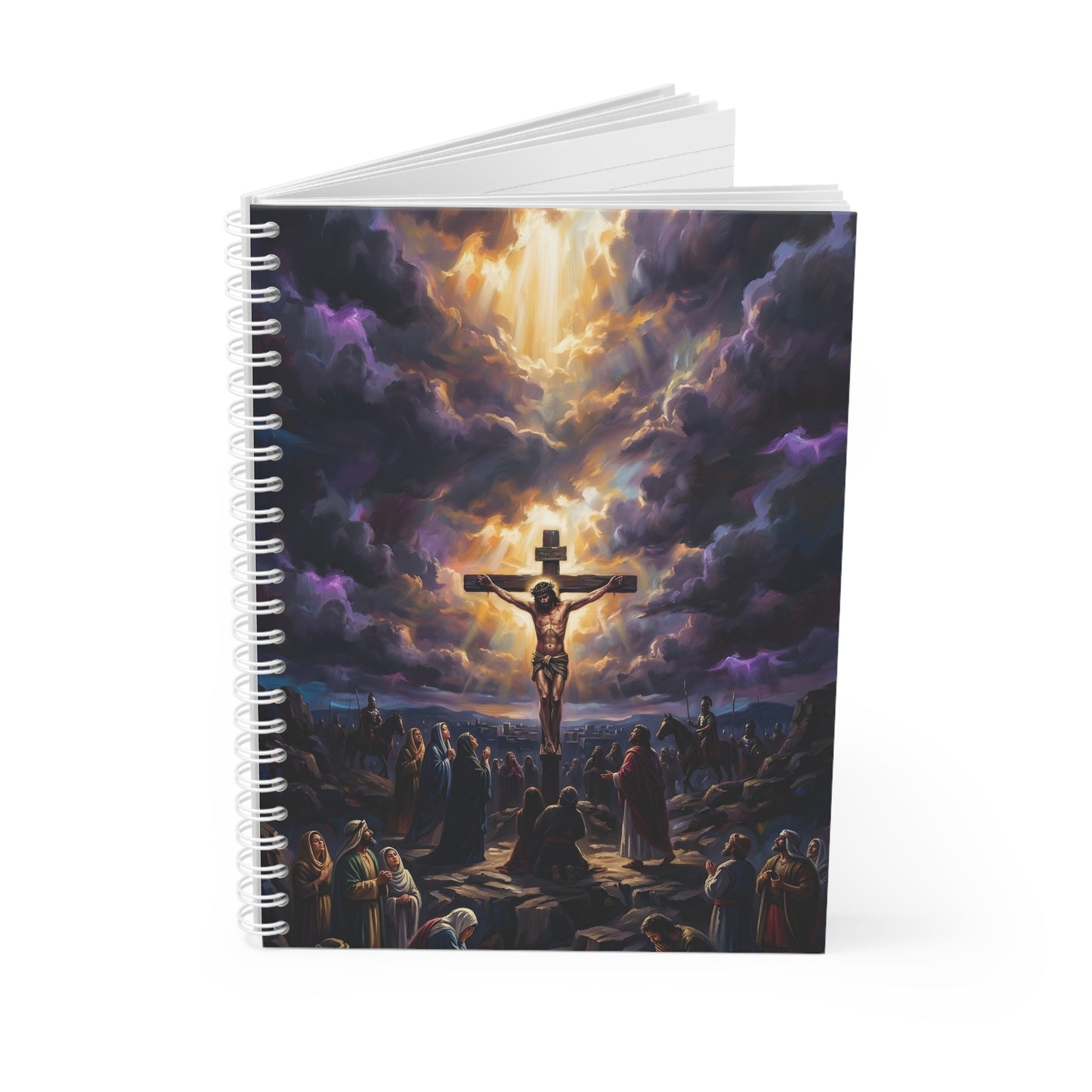 “It Is Finished - The Crucifixion at Calvary” - Spiral Notebook