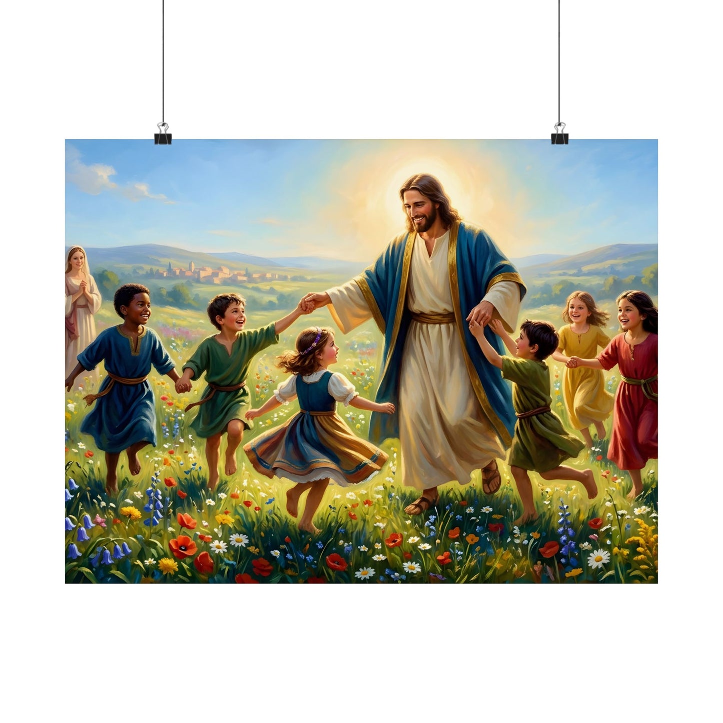 “Joy Overflowing - Children Dancing in the Meadow” - Poster
