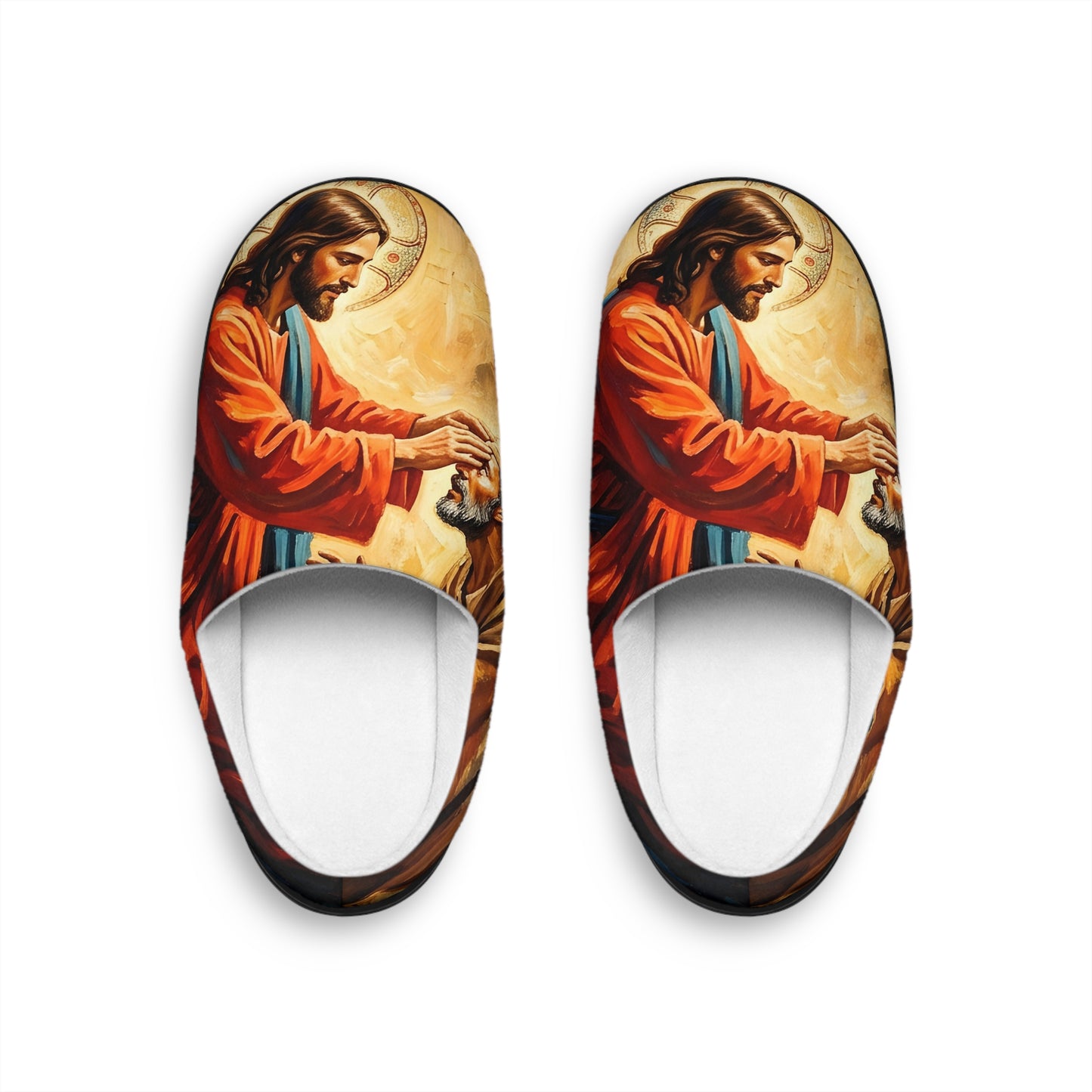 “He Opened My Eyes - Jesus Heals the Blind Man” - Indoor Slippers