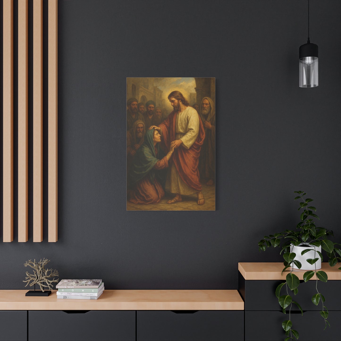 “Daughter, Be Made Whole – Jesus Heals the Woman with the Issue of Blood” - Canvas Art