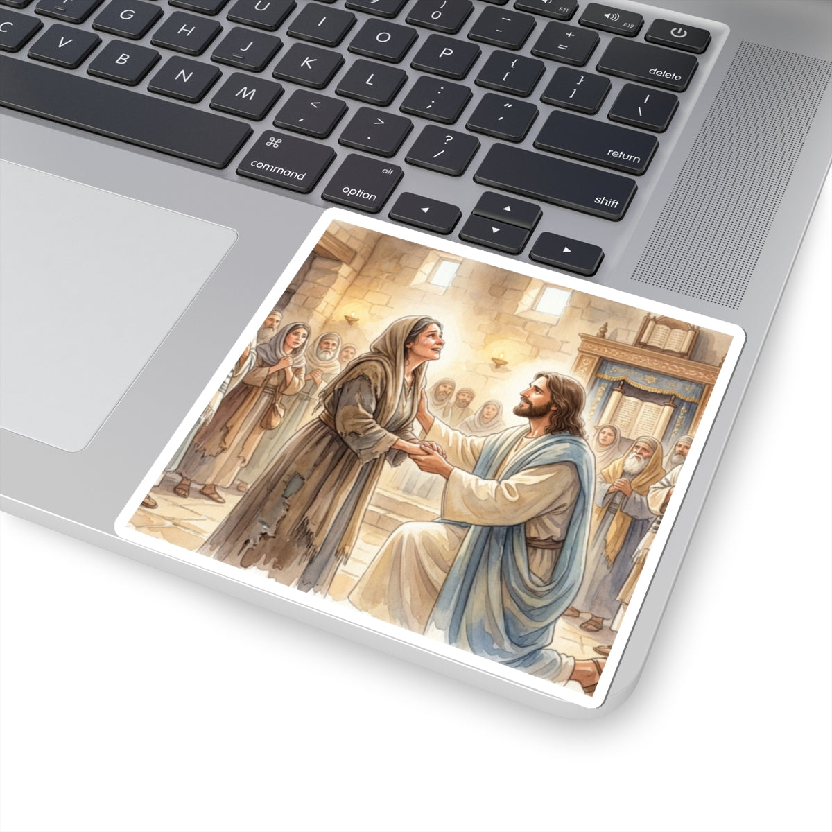 “Released - Jesus Heals the Bent Woman” - Sticker