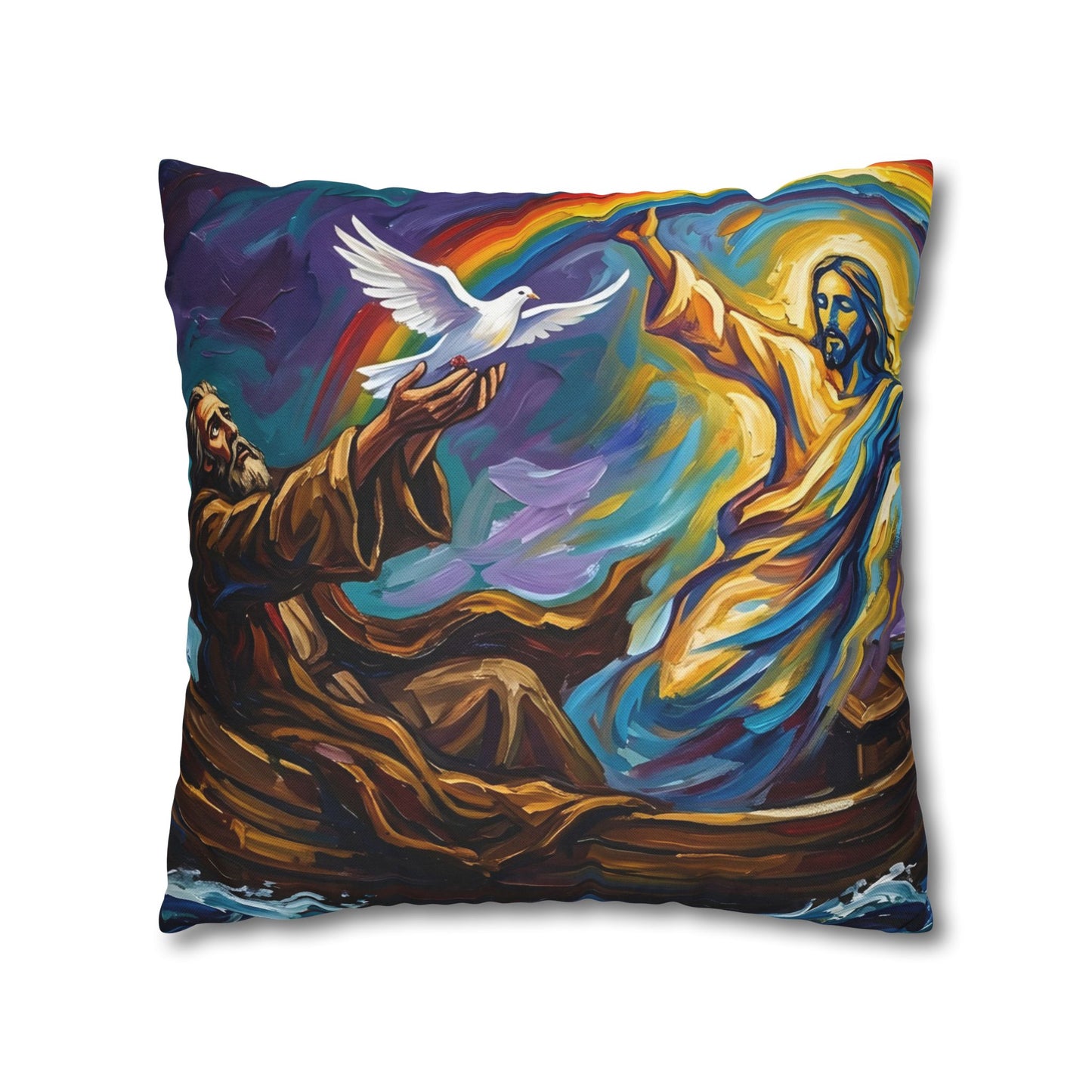 “Covenant of Hope - Noah Releases the Dove” - Pillowcase
