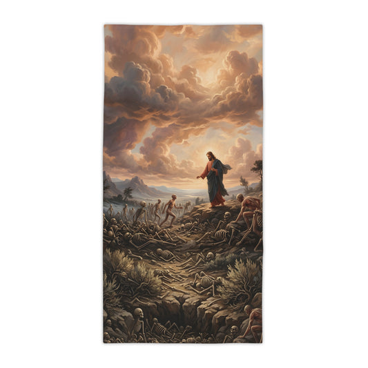 “Valley of Dry Bones - Ezekiel 37 Resurrection” - Beach Towel