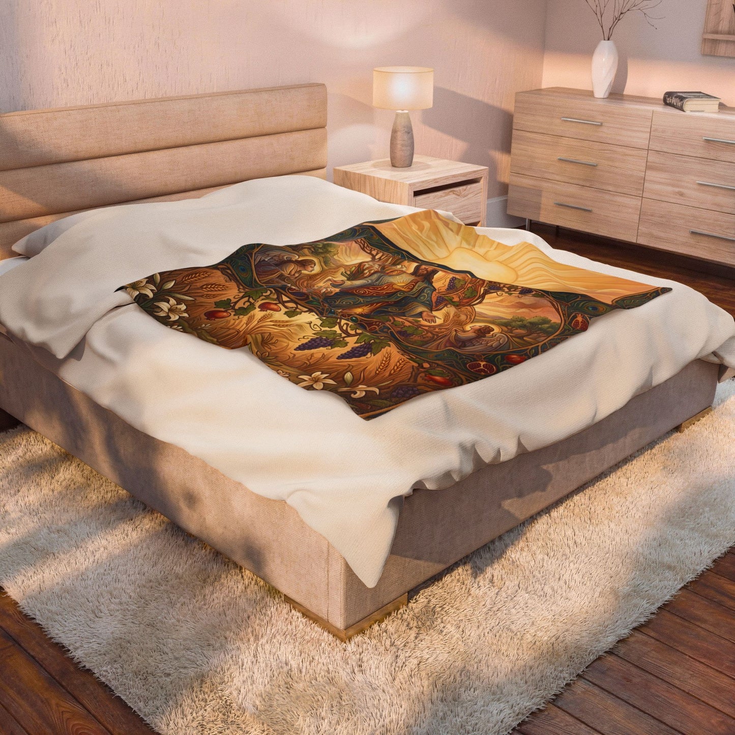 “New Mercies Every Morning - Golden Dawn of Hope” - Plush Blanket