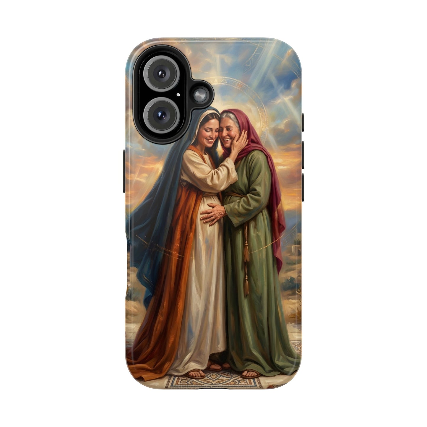“Blessed Among Women - Mary and Elizabeth Embrace” - Phone Case