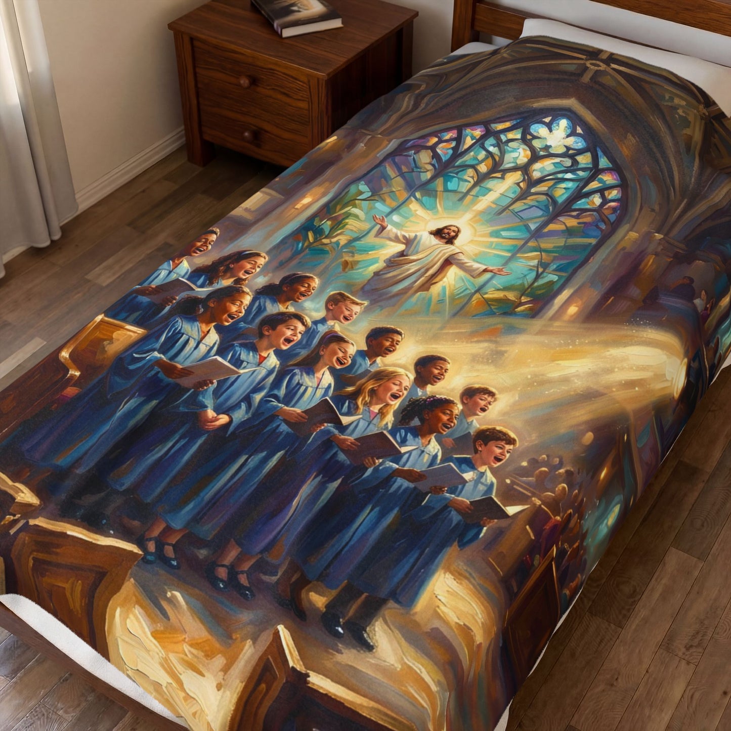 “Make a Joyful Noise - Children Sing Praise” - Plush Blanket