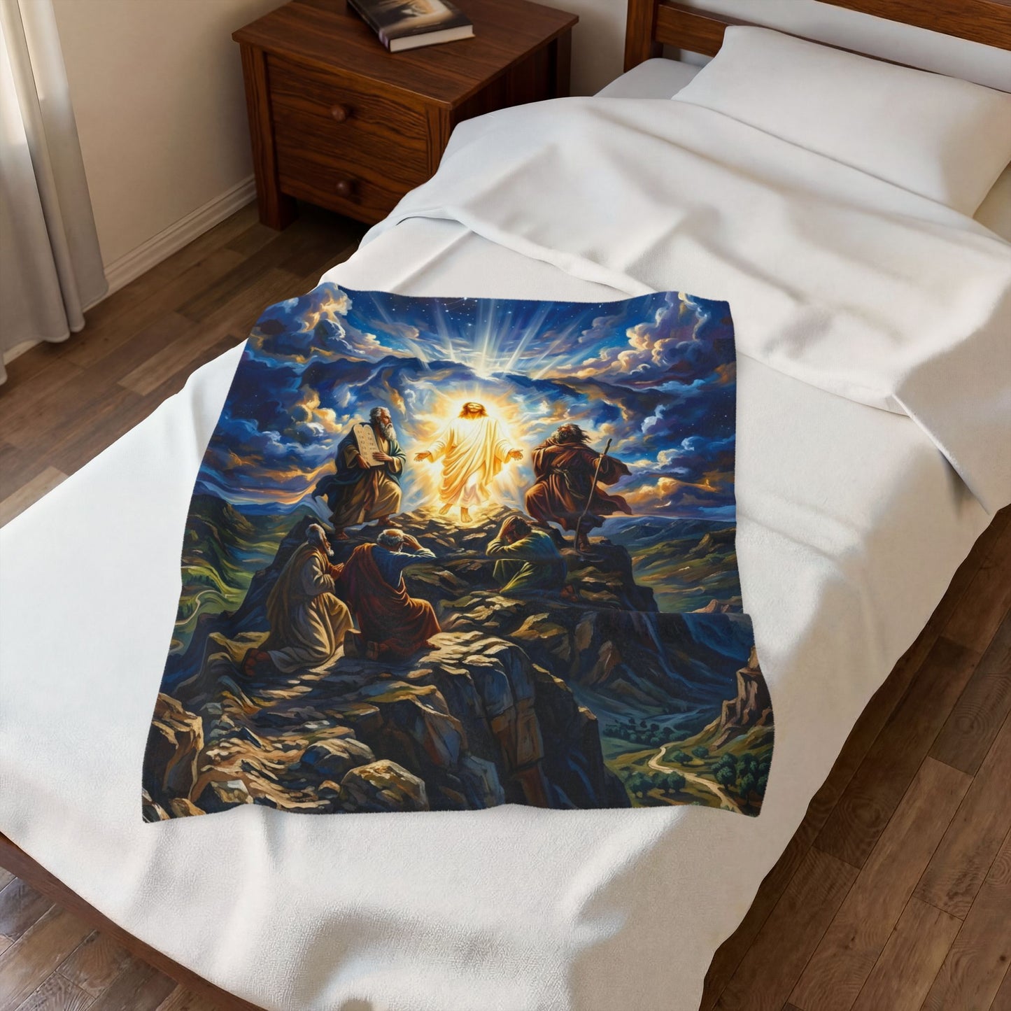 “Glorious Light - The Transfiguration of Jesus” - Plush Blanket