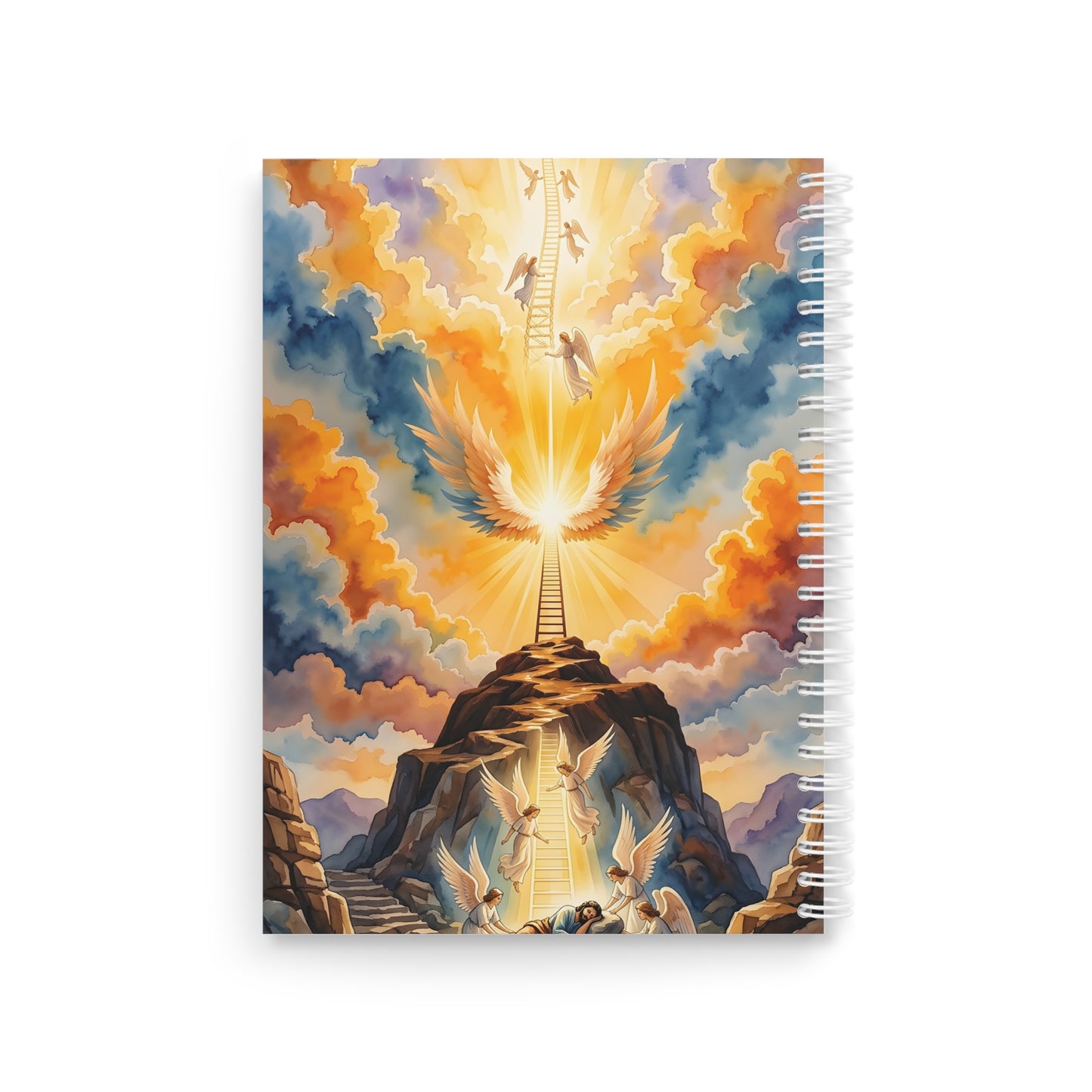 “Jacob's Gate - Angels Ascending and Descending” - Spiral Notebook