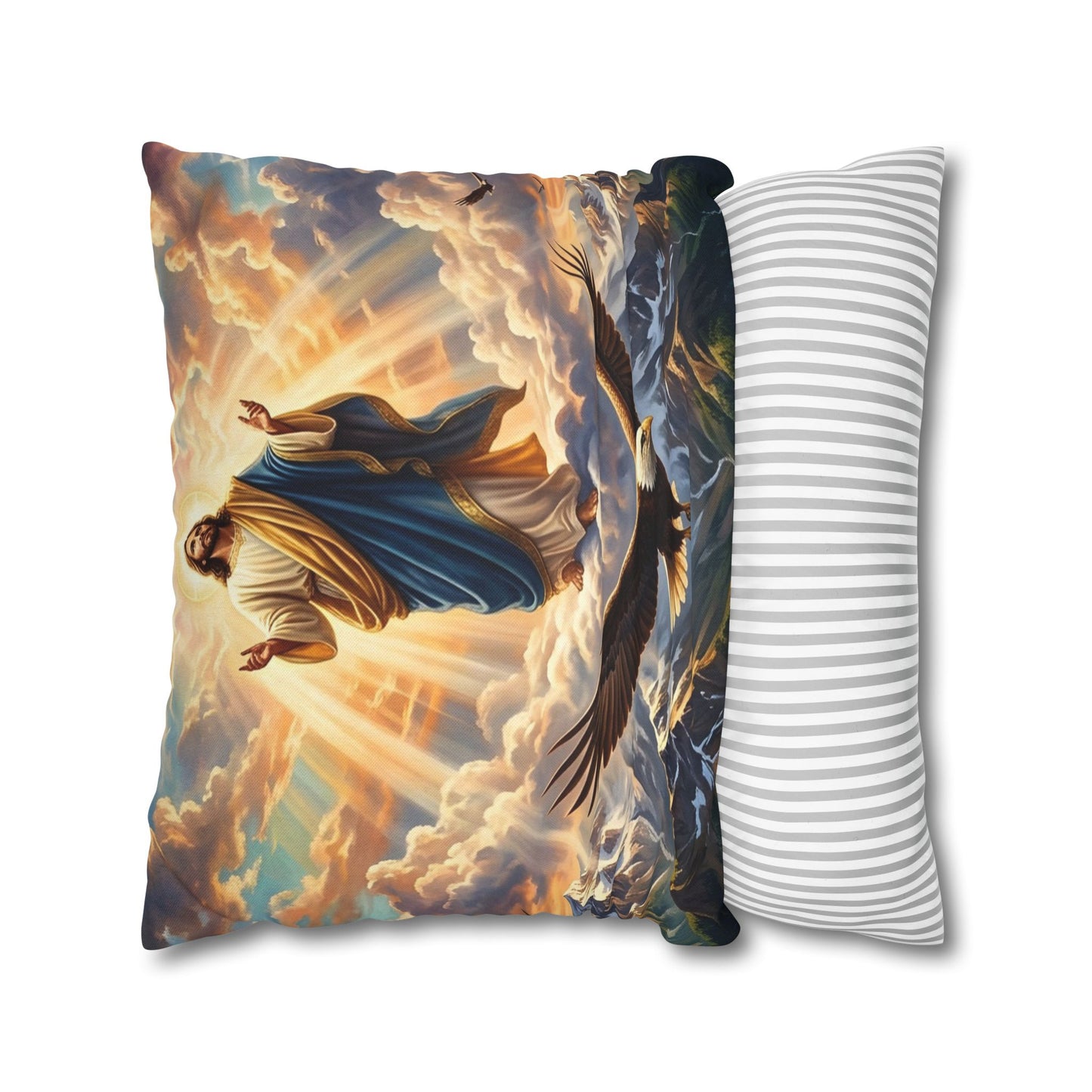 “Soaring Like Eagles - Hope in the Lord Over Mountains” - Pillowcase