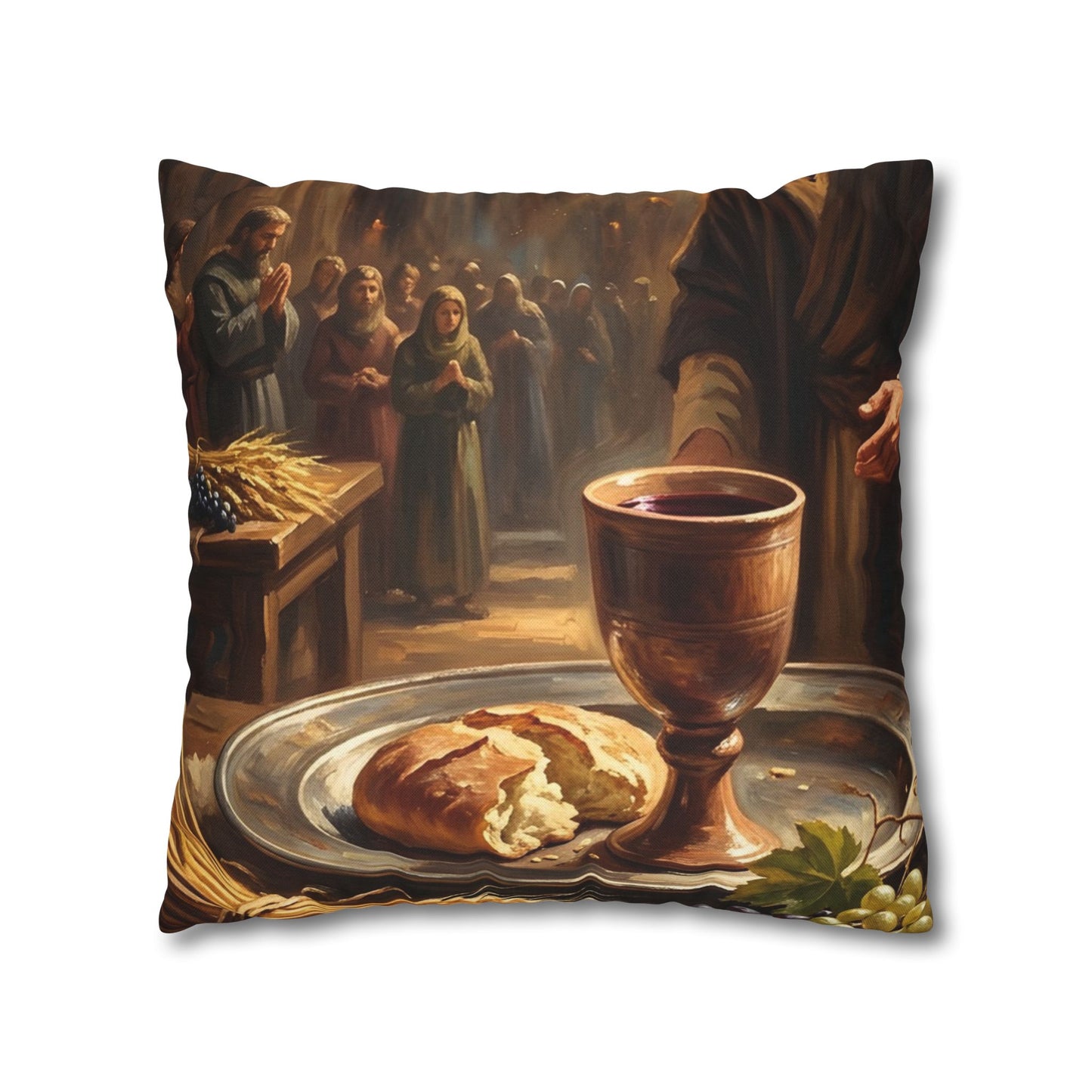 “The Harvest of Faith - Communion Still Life” - Pillowcase