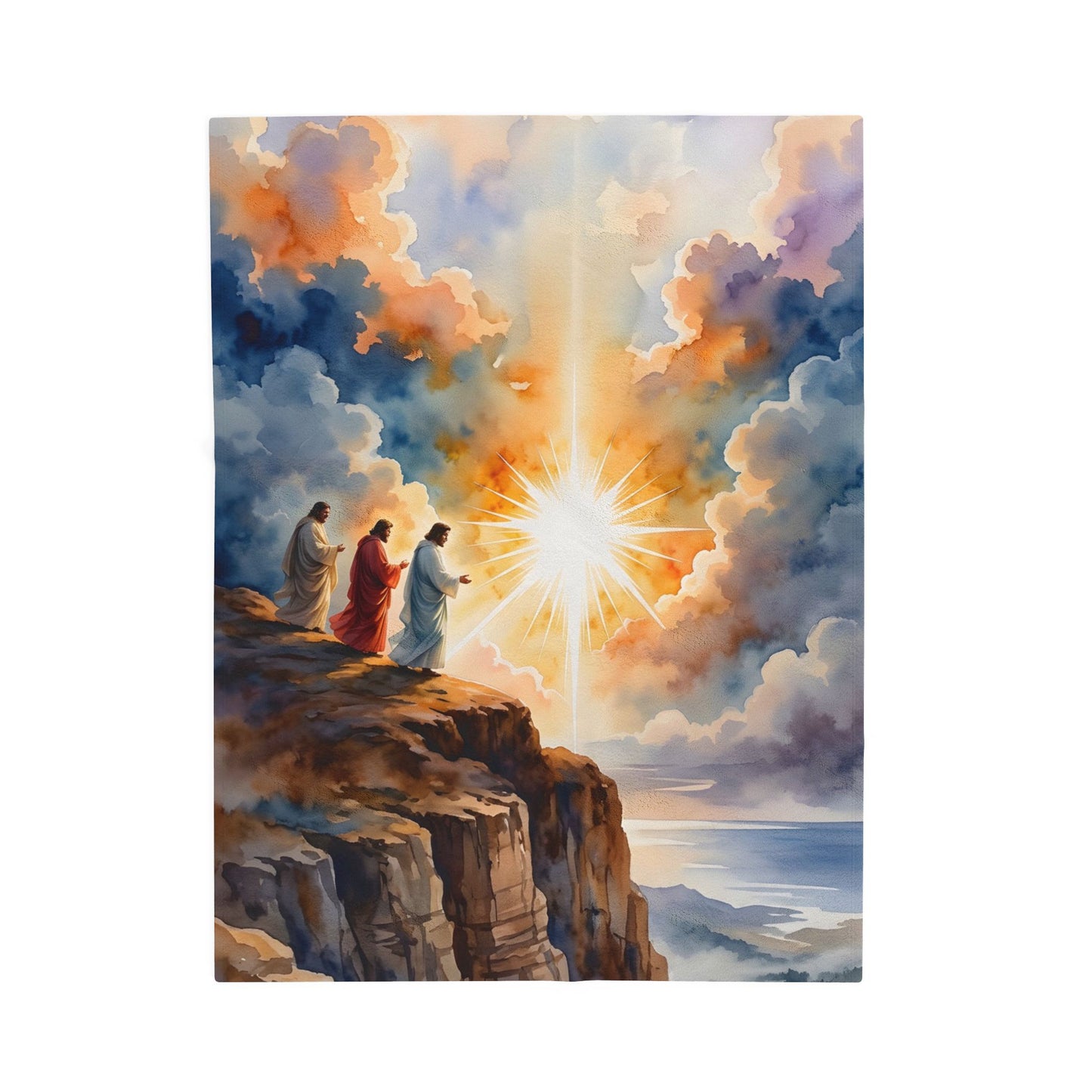 “Behold His Glory - The Transfiguration of Jesus” - Plush Blanket