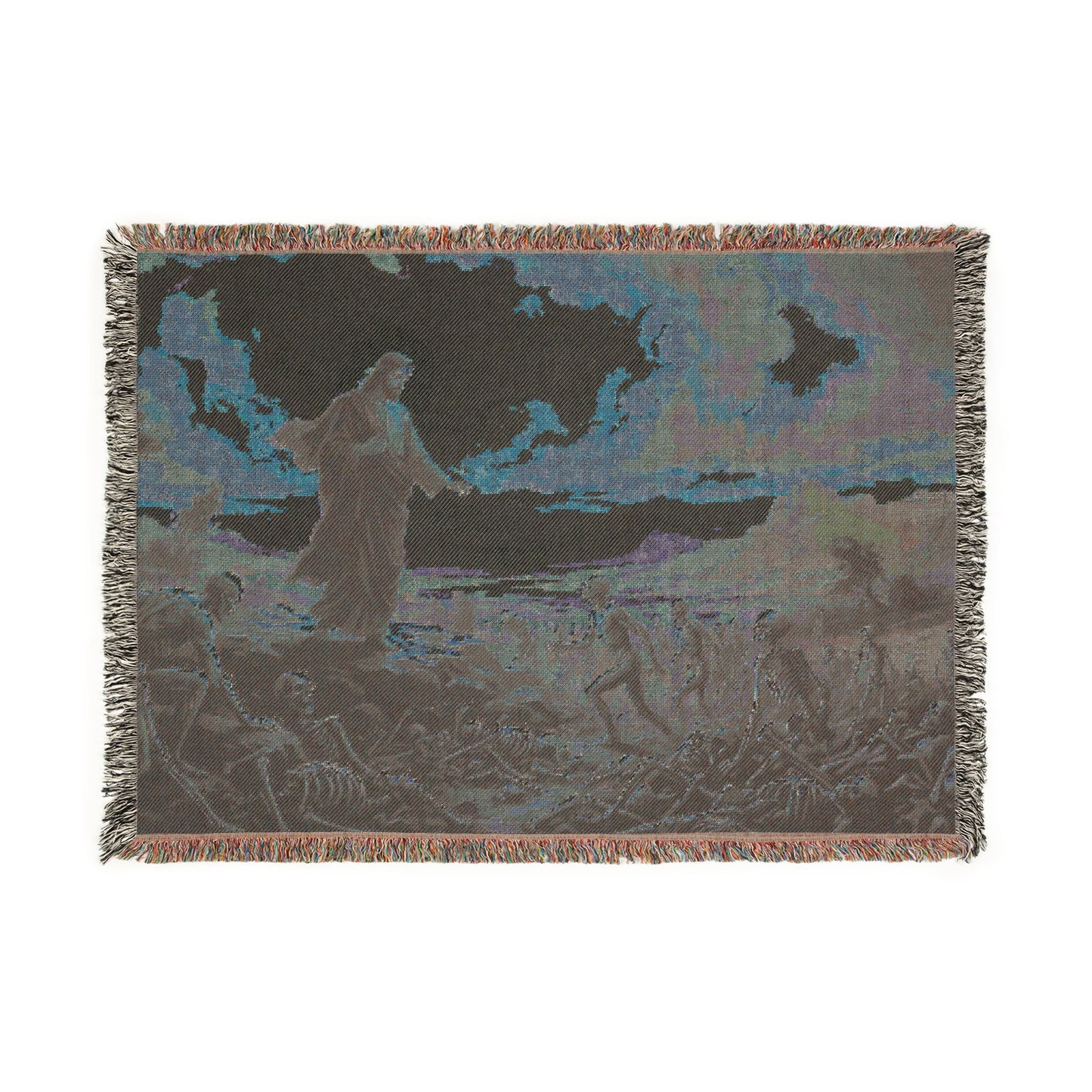 “Valley of Dry Bones - Ezekiel 37 Resurrection” - Woven Blanket