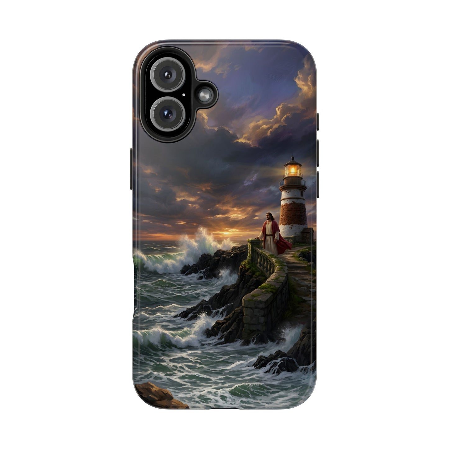 “Steadfast Hope - Lighthouse in the Storm” - Phone Case