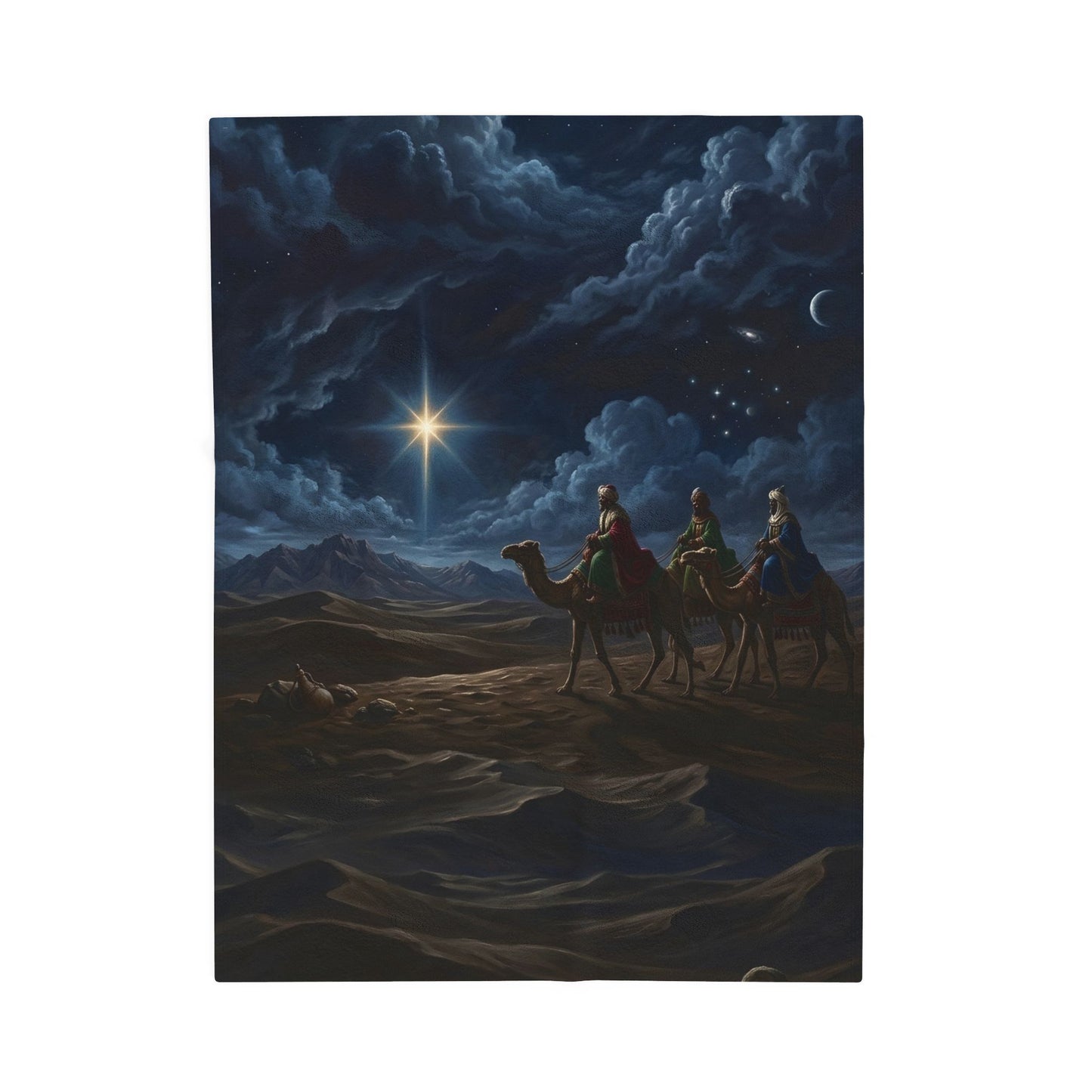 “Journey to Bethlehem - Wise Men Follow the Star” - Plush Blanket