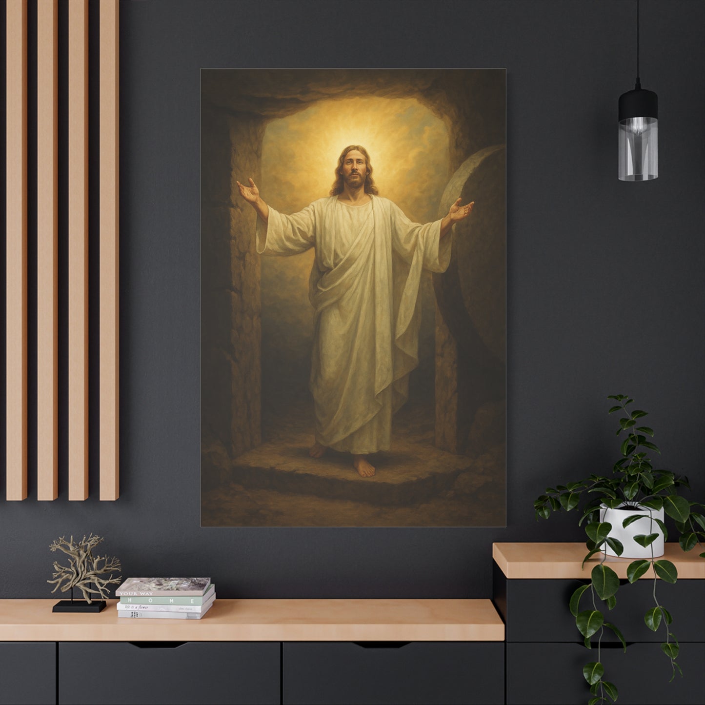 “He Is Risen – Luke 24:5–8” - Canvas Art
