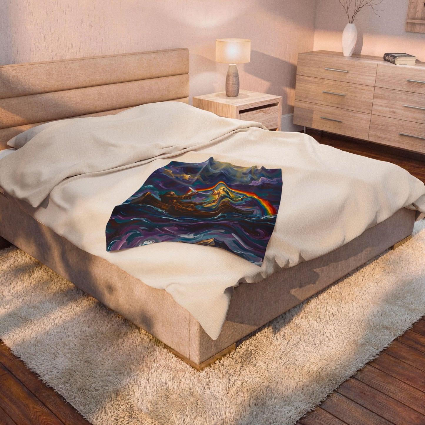 “Covenant of Hope - Noah Releases the Dove” - Plush Blanket