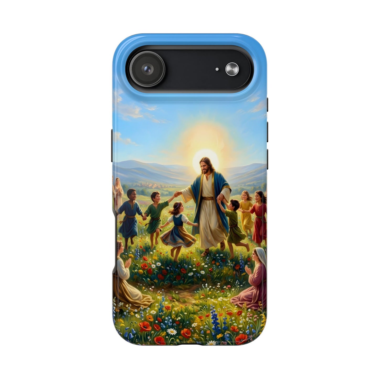 “Joy Overflowing - Children Dancing in the Meadow” - Phone Case