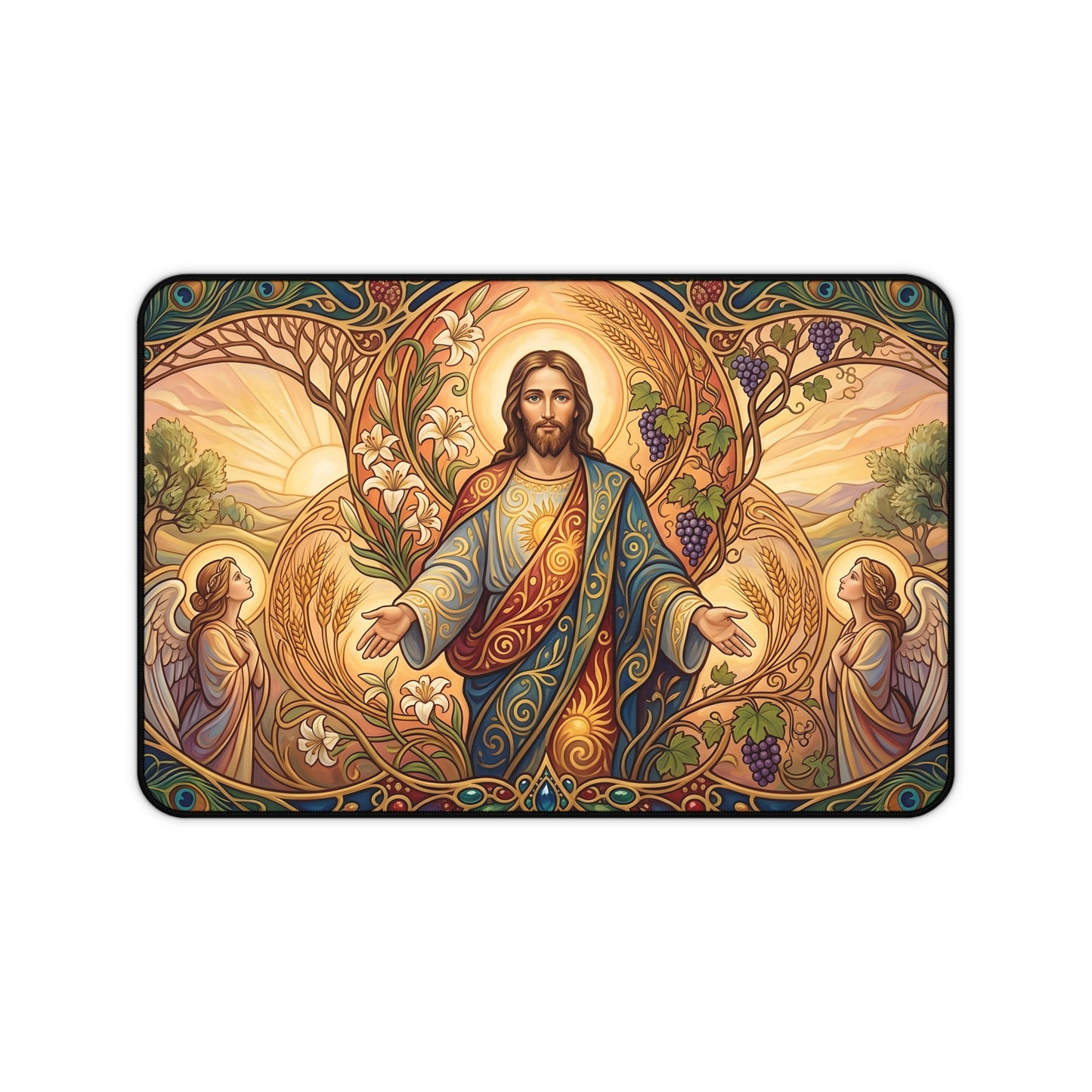 “New Mercies Every Morning - Golden Dawn of Hope” - Desk Mat