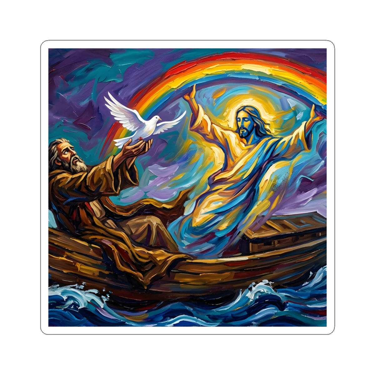 “Covenant of Hope - Noah Releases the Dove” - Sticker