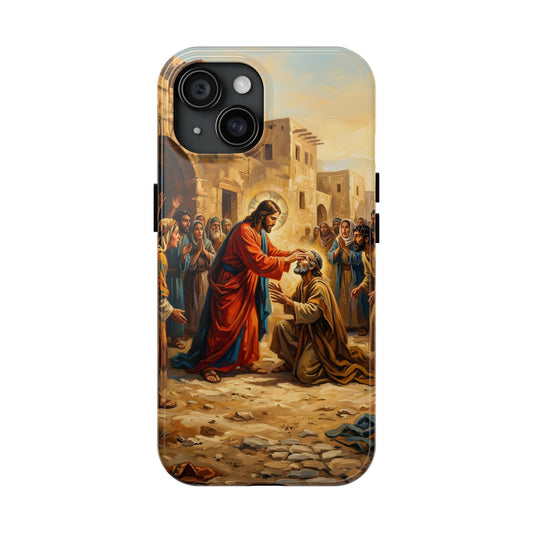 “He Opened My Eyes - Jesus Heals the Blind Man” - Phone Case