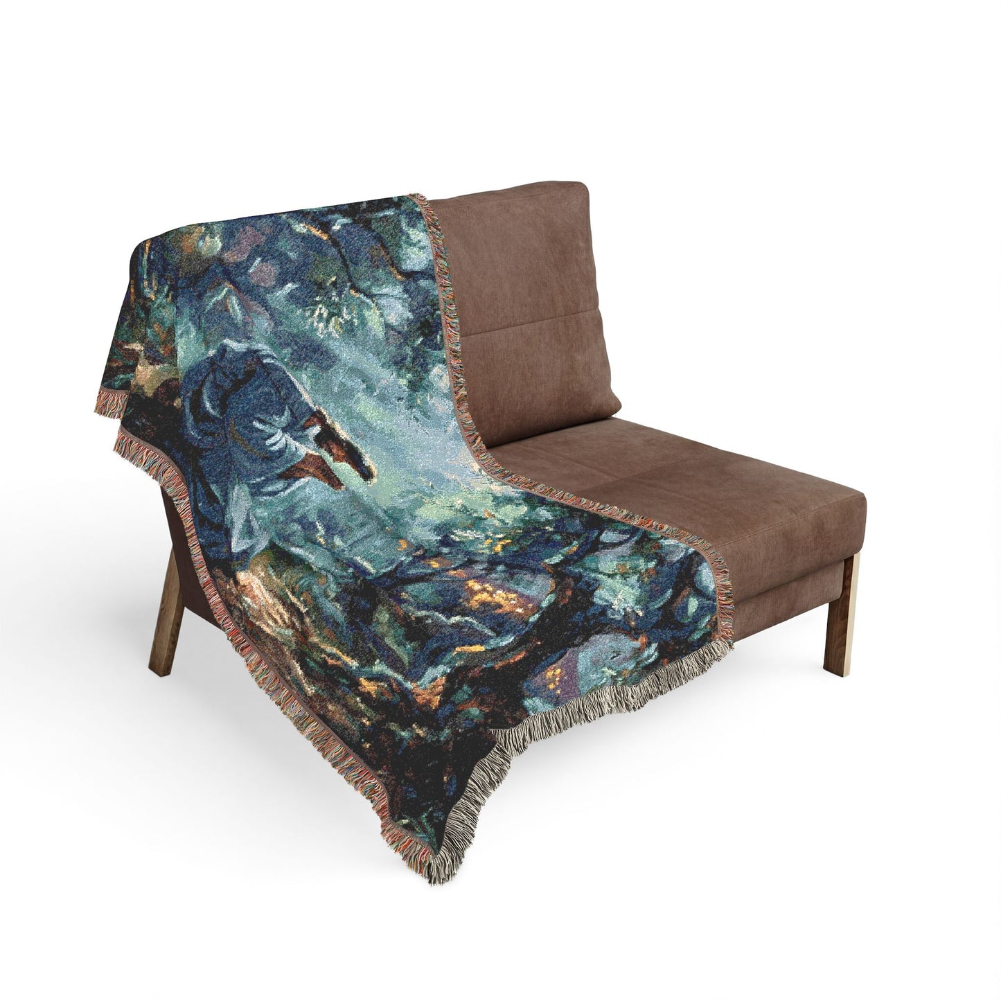 “Thy Will Be Done - Gethsemane Moonlight Prayer” - Woven Blanket