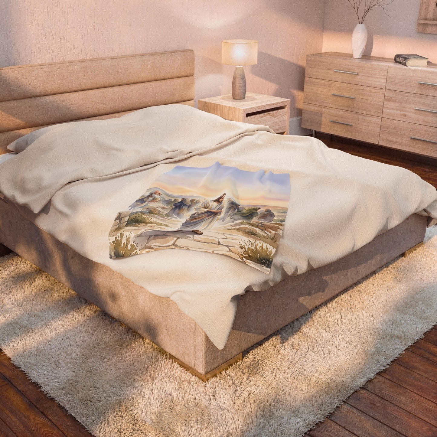 Isaiah prophesying the suffering servant - Plush Blanket