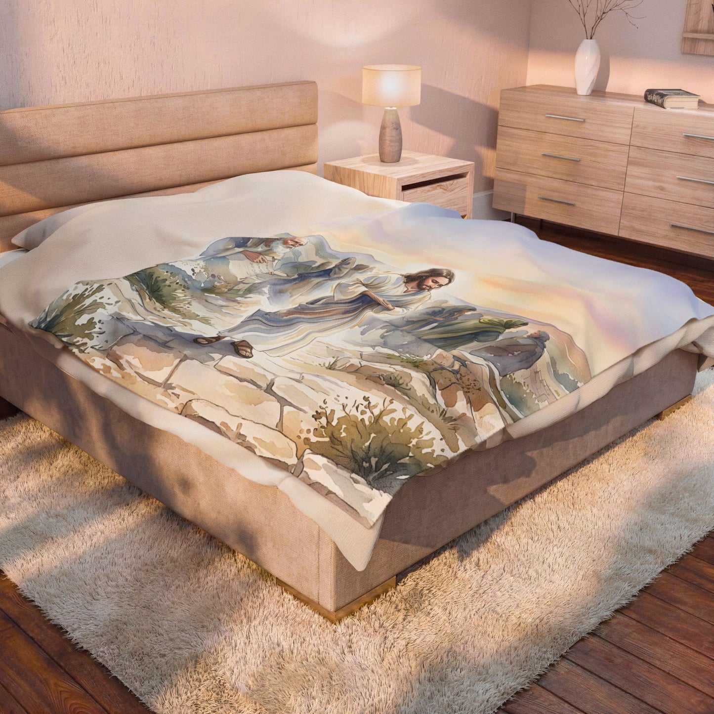 Isaiah prophesying the suffering servant - Plush Blanket