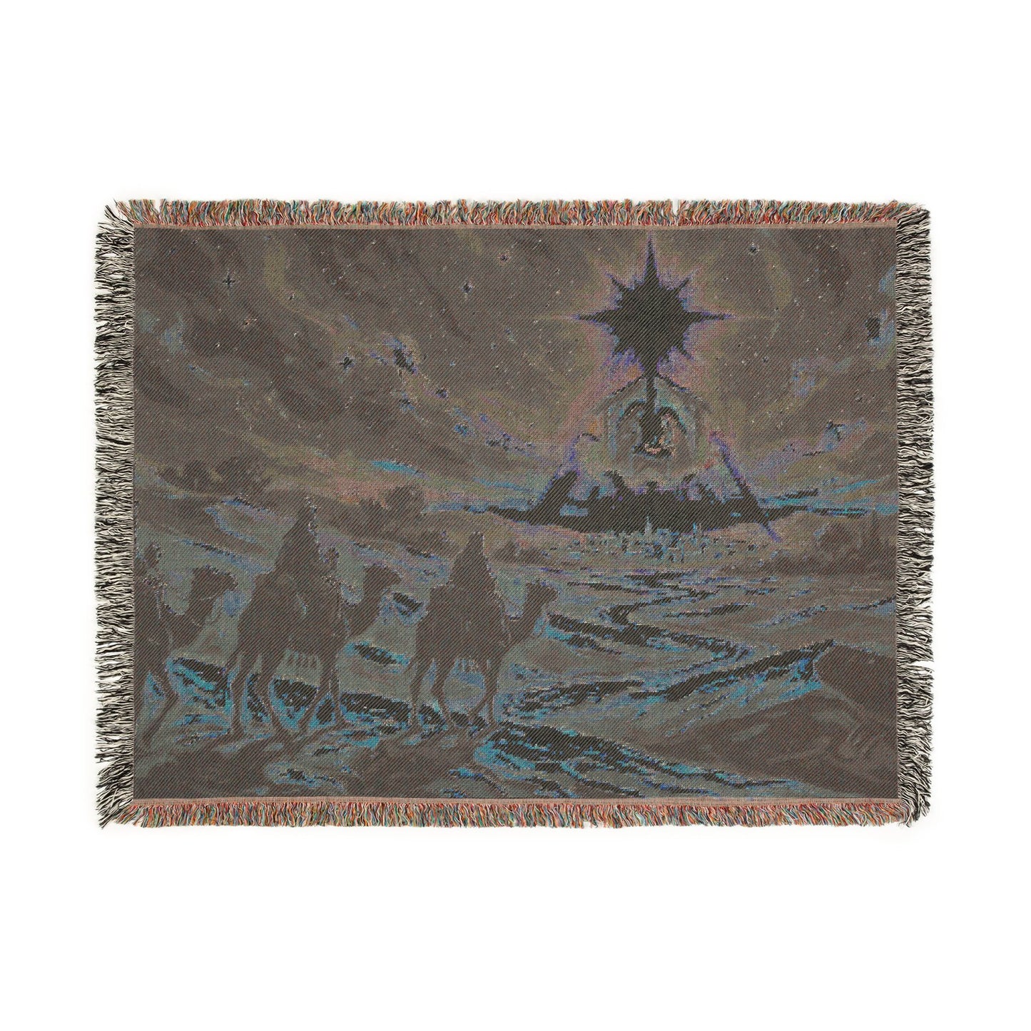 “Journey to Bethlehem - Wise Men Follow the Star” - Woven Blanket