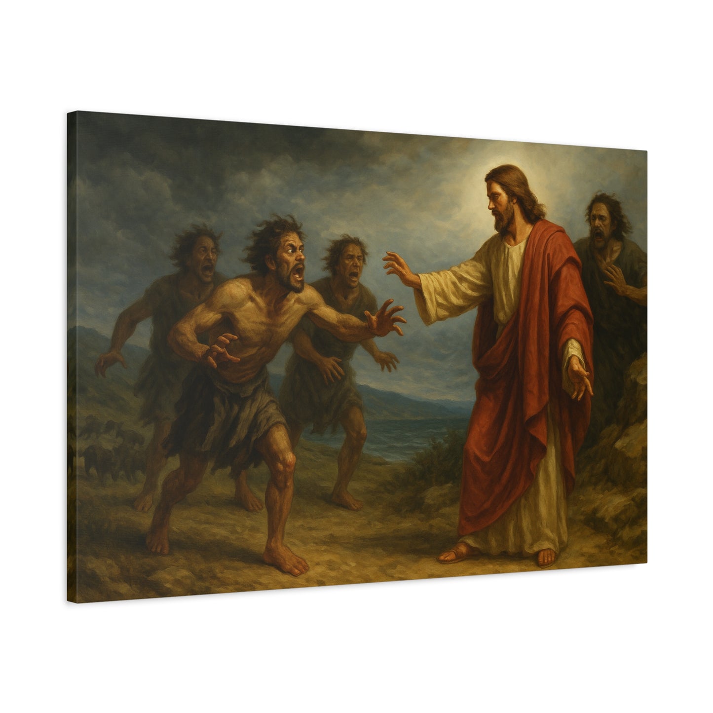 “Legion Cast Out – Jesus Heals the Possessed Man” - Canvas Art