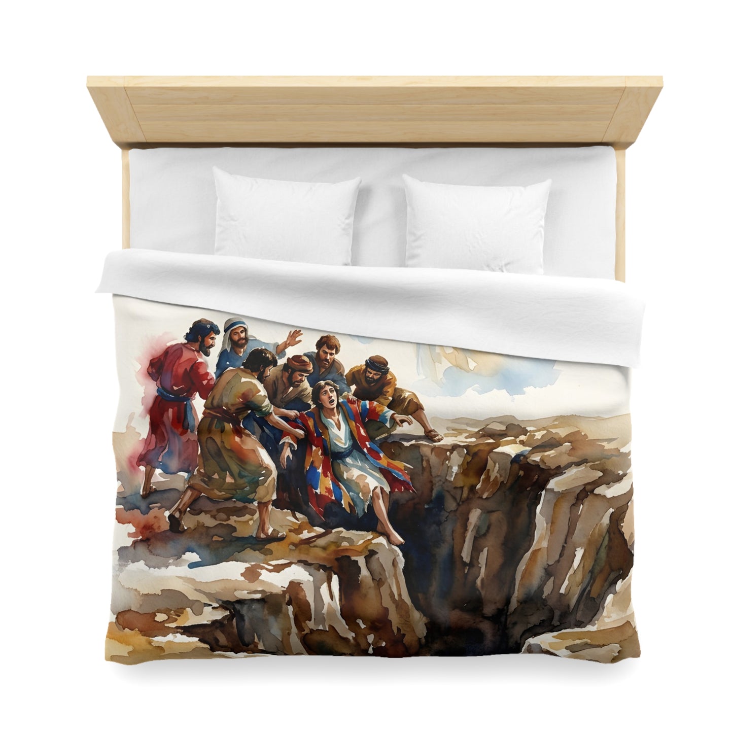 “Betrayal and Providence - Joseph in the Pit” - Duvet Cover