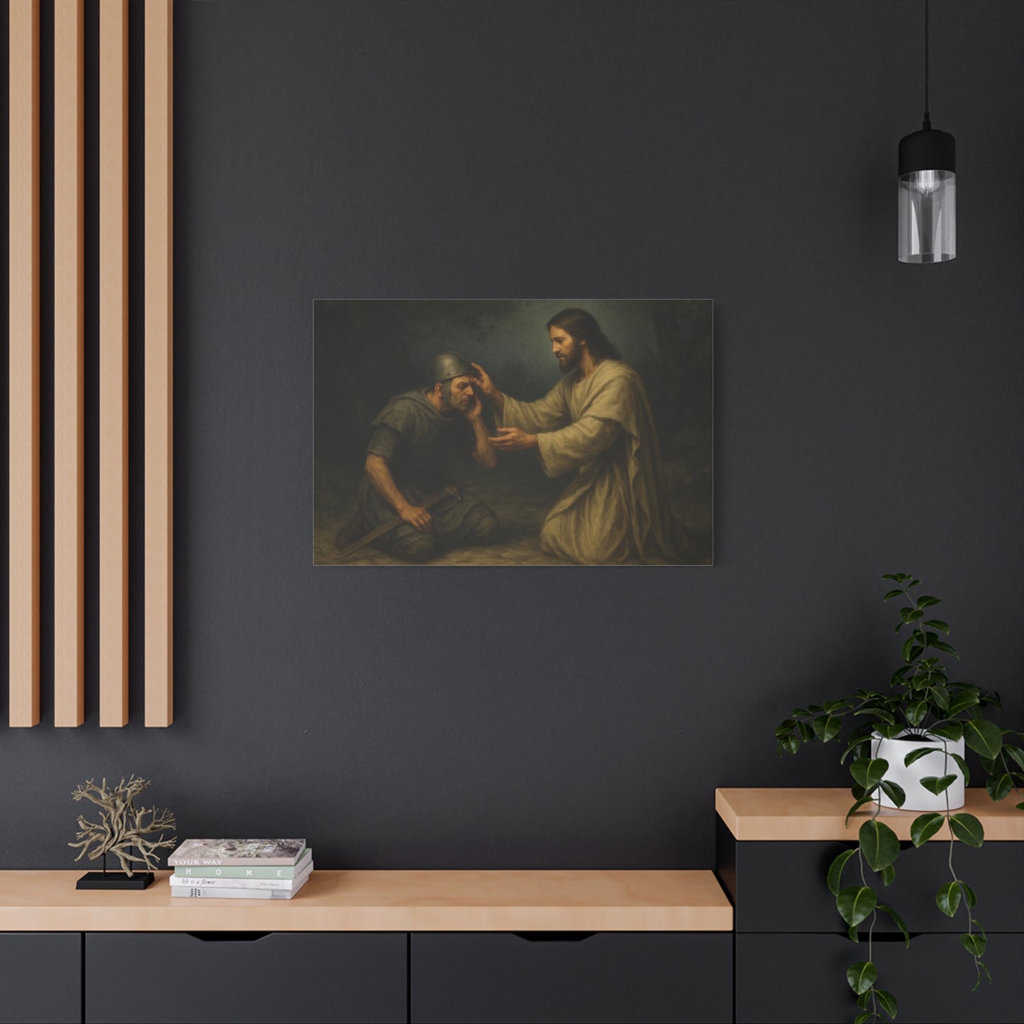 “Jesus Restores the Ear of the High Priest’s Servant – Luke 22:50–51” - Canvas Art