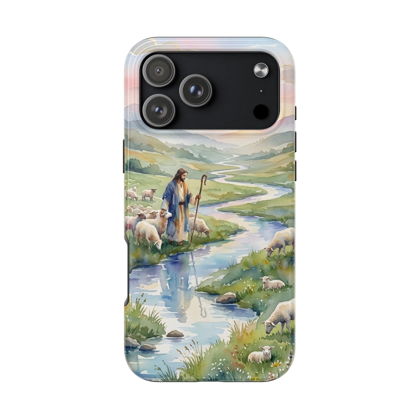 “Still Waters - Shepherd Leads His Flock” - Phone Case